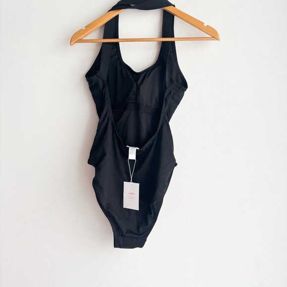 Andie Swim Black Low Back Classic Swimsuit LT - Picture 4 of 6